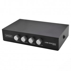 Dispozitiv pentru sharing cu 4 porturi USB 2.0, Manual, Switch Box, Hub, pentru 4 PC, Scanner, Printer